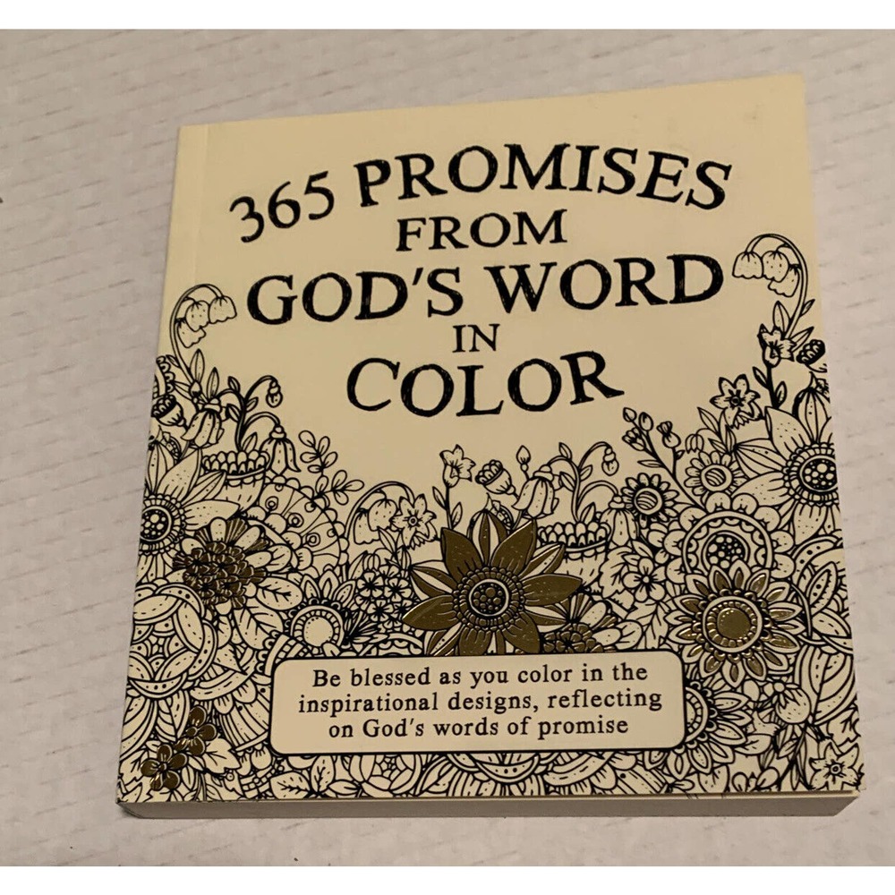 365 PROMISES FROM GOD'S WORD IN COLOR, NEW Adult Coloring Book with Scripture